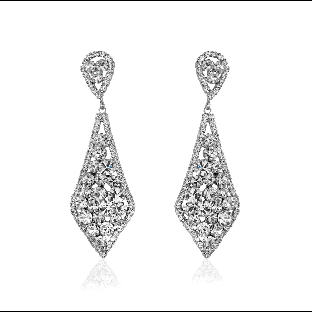 Crystal dangling chandelier earrings